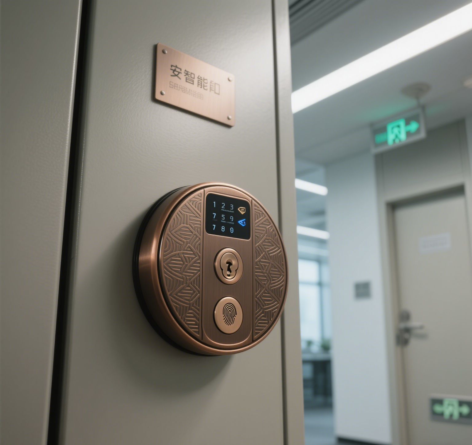 Bronze digital door lock with keypad Bronze digital door lock with keypad