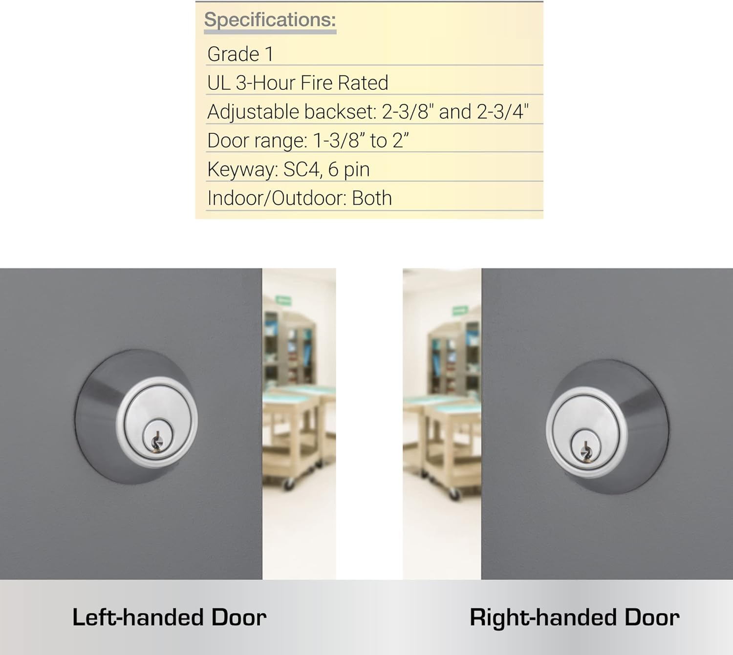 Door locks for left and right doors Door locks for left and right doors