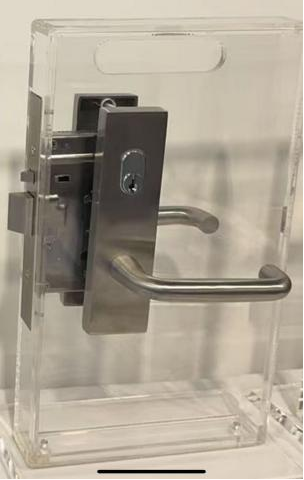 Door handle in clear box Door handle in clear box