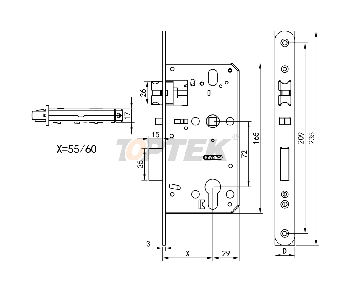 Electric mortise lock replacement