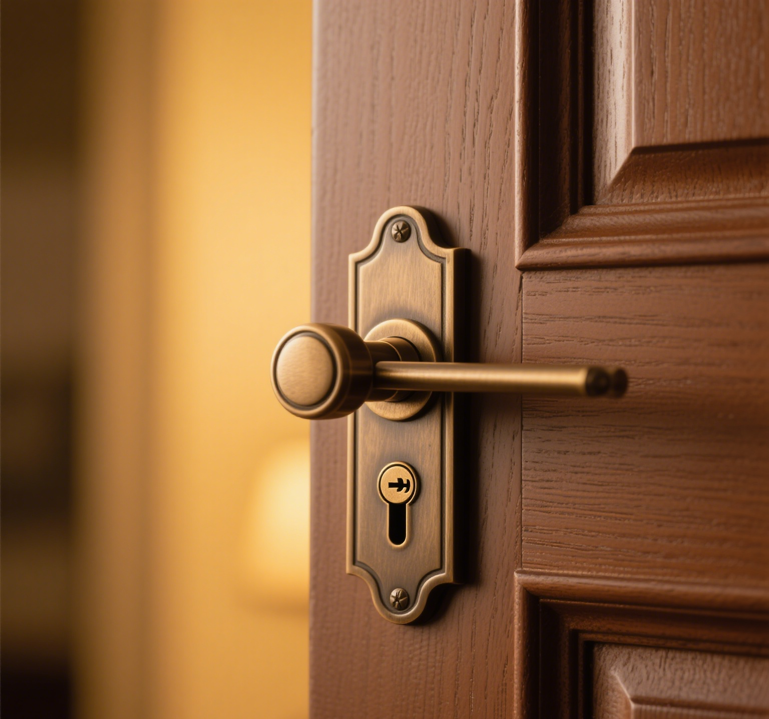 Bronze lever door handle