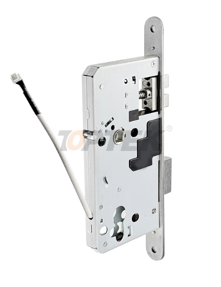 Metallic lock part with wire