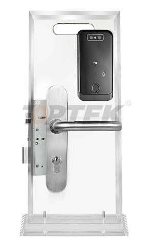Transparent display with door lock